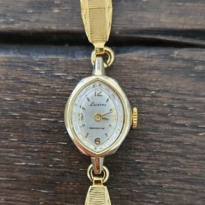 Vintage LUCERNE Swiss Made Gold-Tone Ladies Manual Wind Watch - Working
